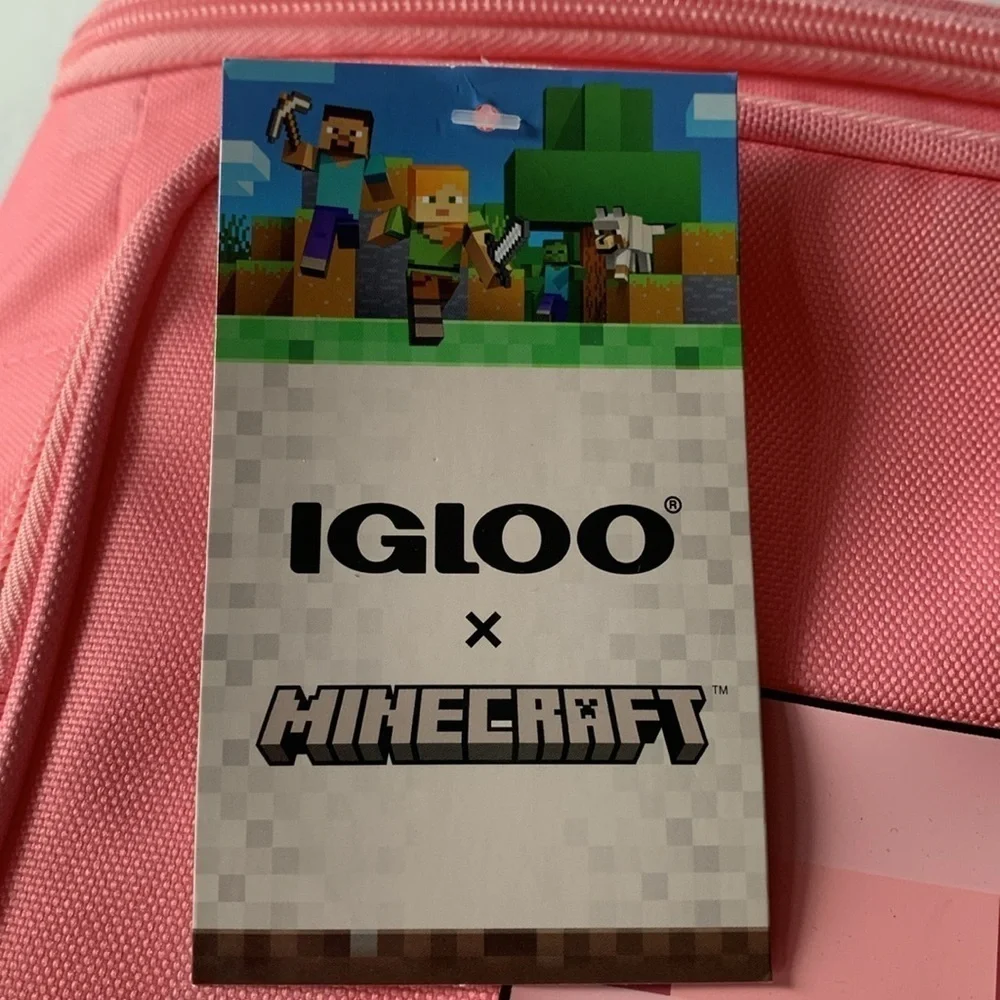 Minecraft Pig Bag Insulated Igloo Square Cooler Bag 9-Can Capacity New